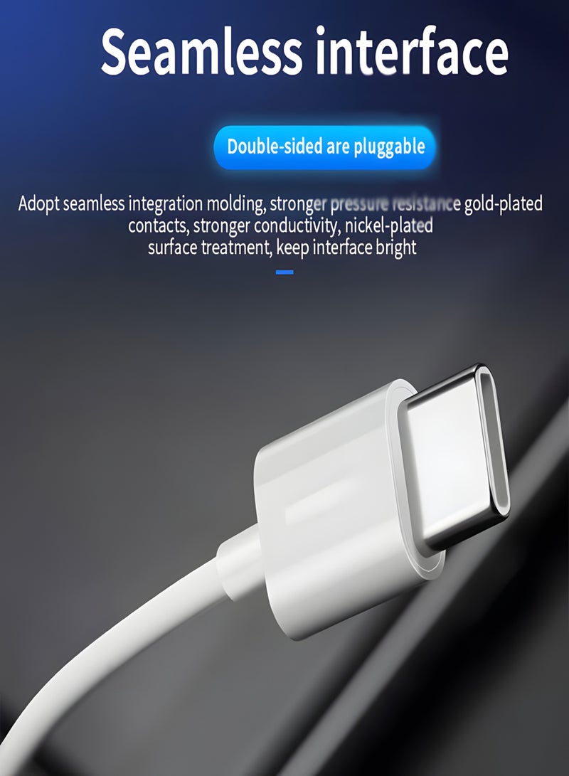 كابل محول صوت من USB Type-C إلى منفذ سماعة 3.5 ملم (AUX)، وصلة تدعم الميكروفون والمكالمات والتحكم في الصوت للهواتف الذكية والأجهزة اللوحية والسيارة - لون أبيض - Image 5